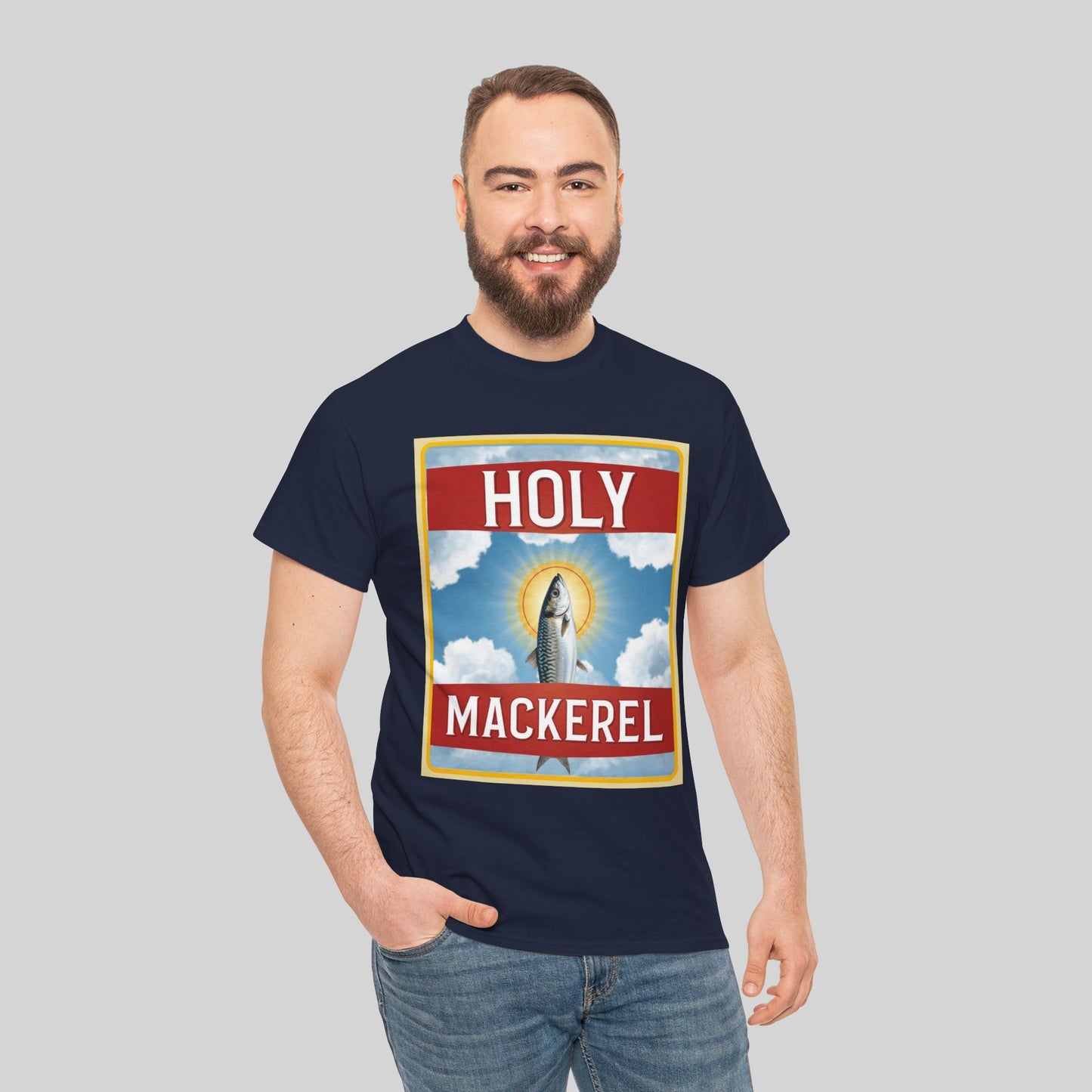 Holy Mackeral Vintage Pun T-Shirt — Retro Fishing Graphic Tee
