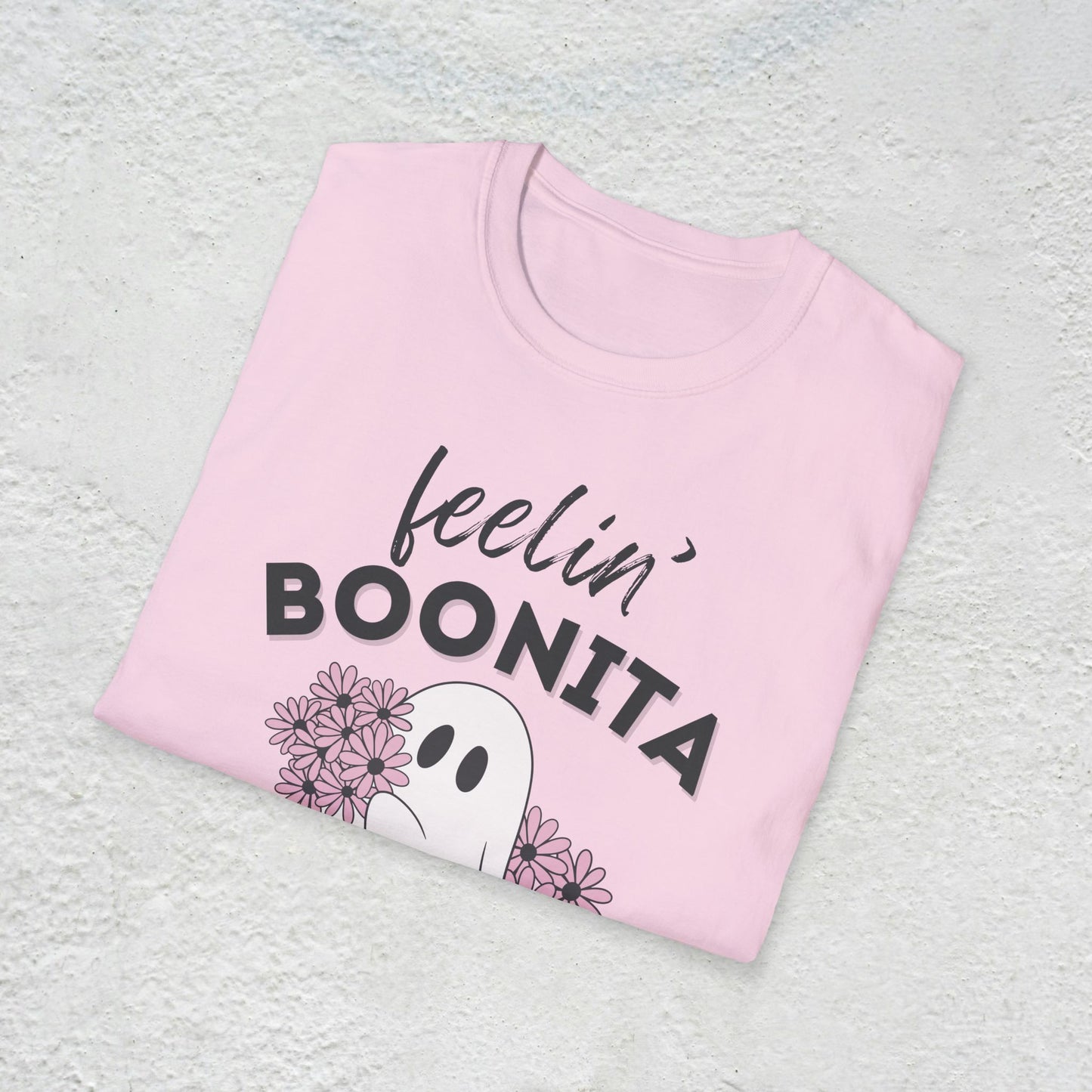 Feelin Boonita, Funny Ghost Shirt, Retro Ghost, Halloween, Softstyle T-Shirt, TikTok Meme Vibes, Unisex Halloween Tshirts, Halloween Outfit