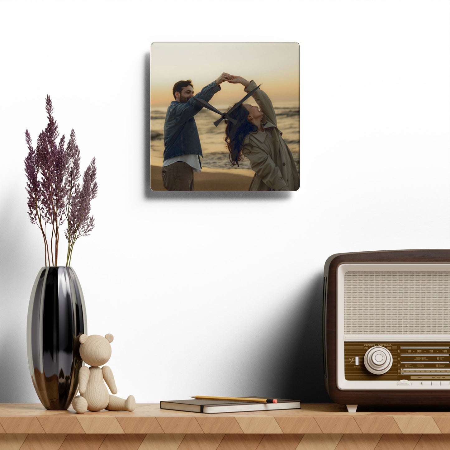 Personalized Photo Acrylic Wall Clock – Custom Picture Clock