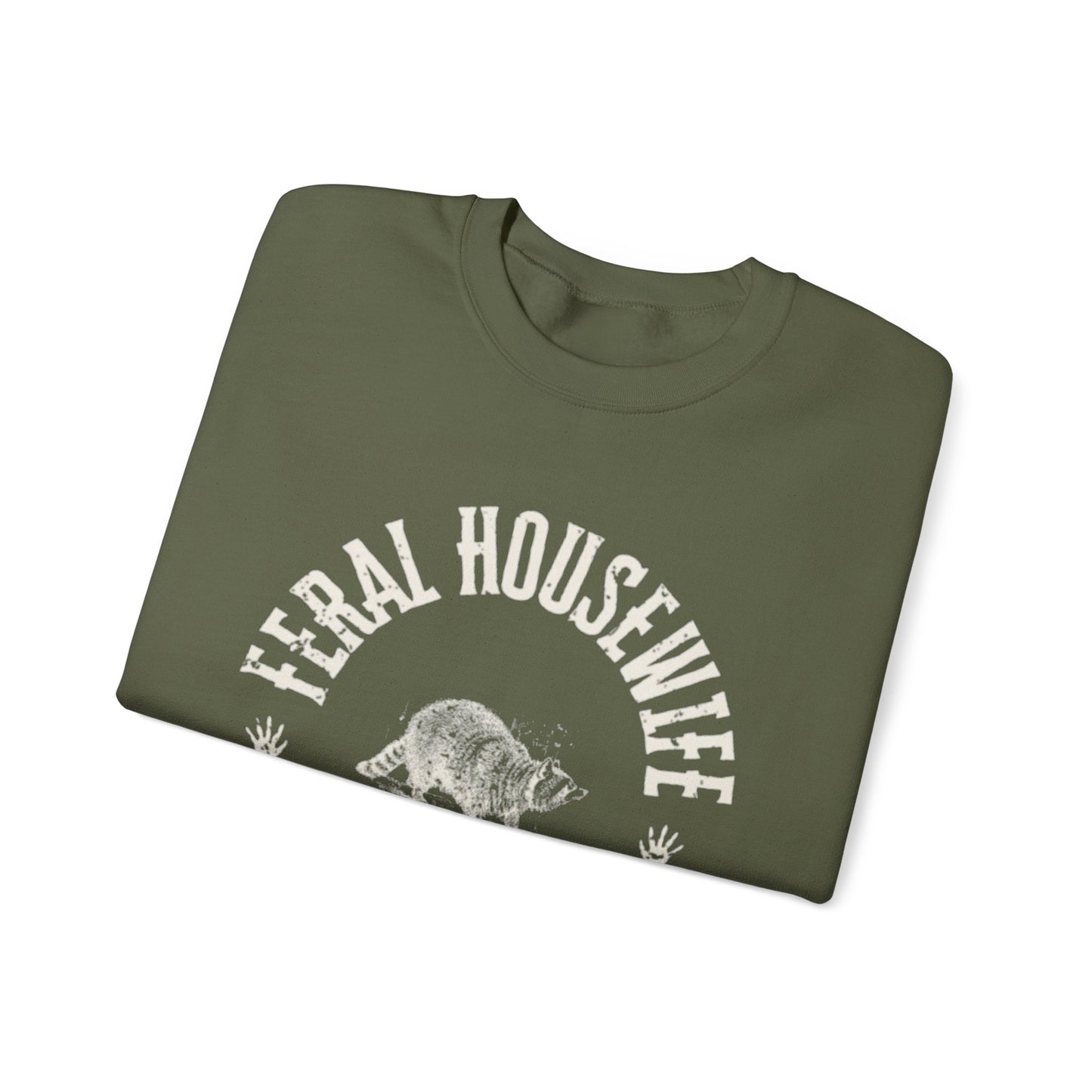 Feral Housewife Sweatshirt, Racoon Mom Gift, Midwest Mom Aestetic, Wife Sweatshirts, Gift for-her