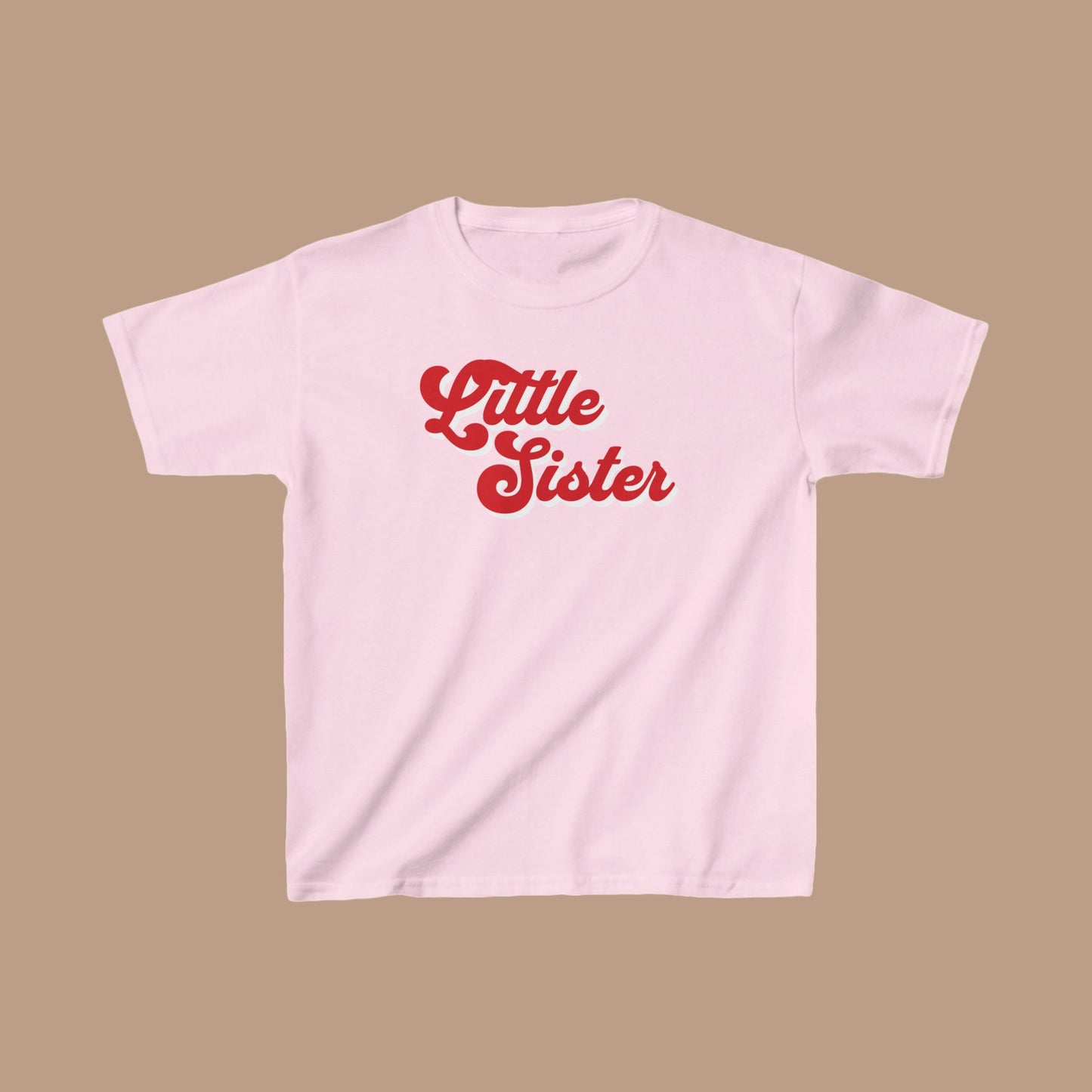 Retro "Little Sister" Tee - Child Shirt | Little Girl Tshirt | Sister Shirt | Kid Shirt | Pink TShirt | Sibling Reveal | New Sibling Gift