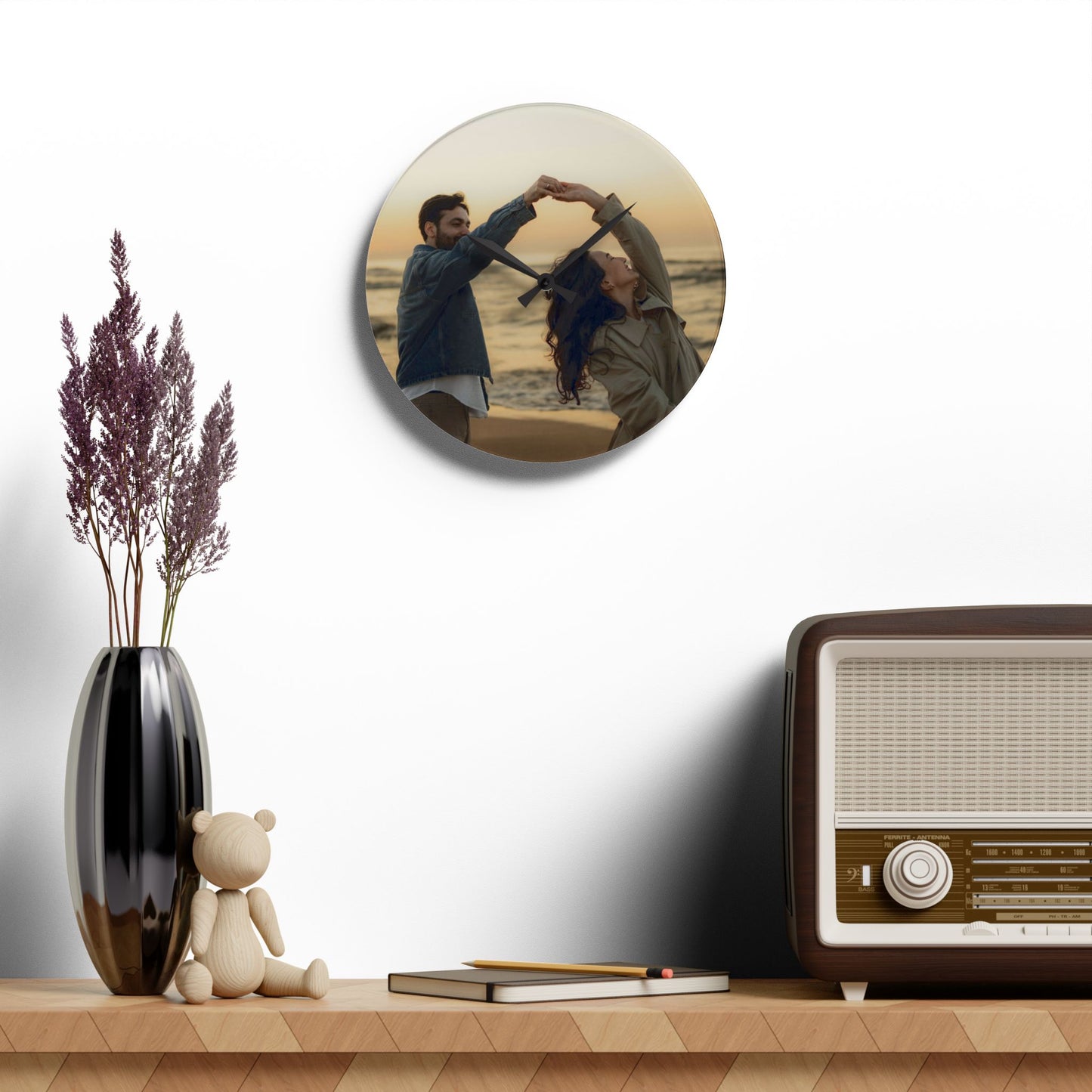 Personalized Photo Acrylic Wall Clock – Custom Picture Clock