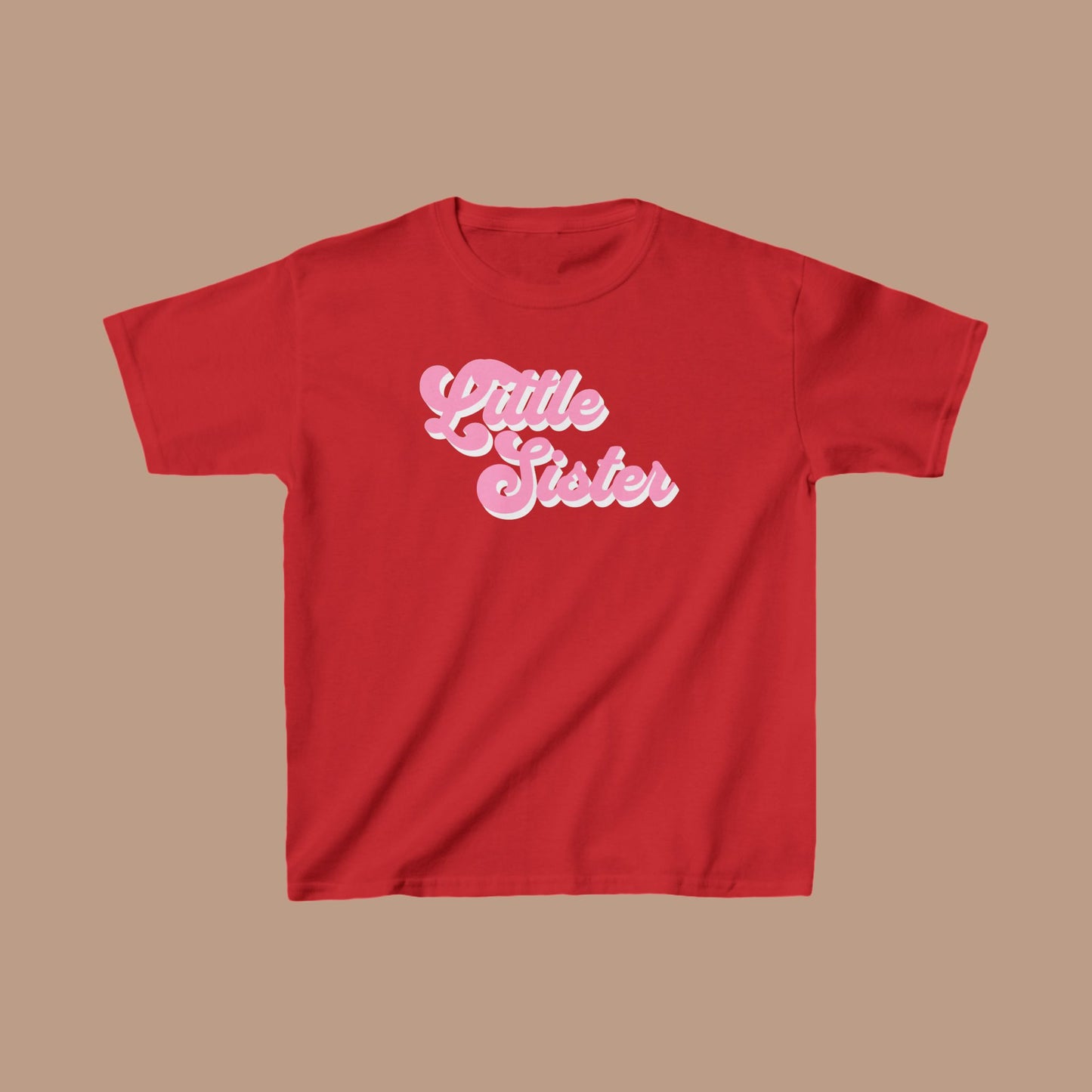 Retro "Little Sister" Tee - Child Shirt | Little Girl Tshirt | Sister Shirt | Kid Shirt | Pink TShirt | Sibling Reveal | New Sibling Gift