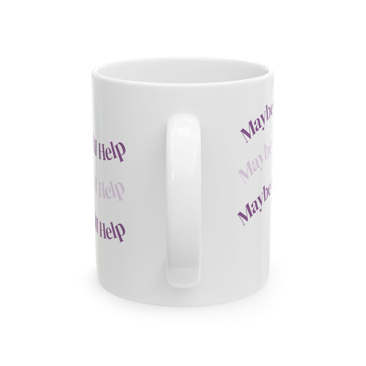 Maybe Coffee Will Help Purple Wave Ceramic Mug (11oz, 15oz)