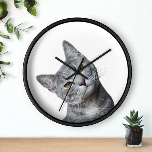 Custom Cat Portrait Wall Clock | Cat Owner Gift, Cat Loss Gift, Custom Cat Gift, Cat Baby Gift, Pet Memorial, Cat Wall Art