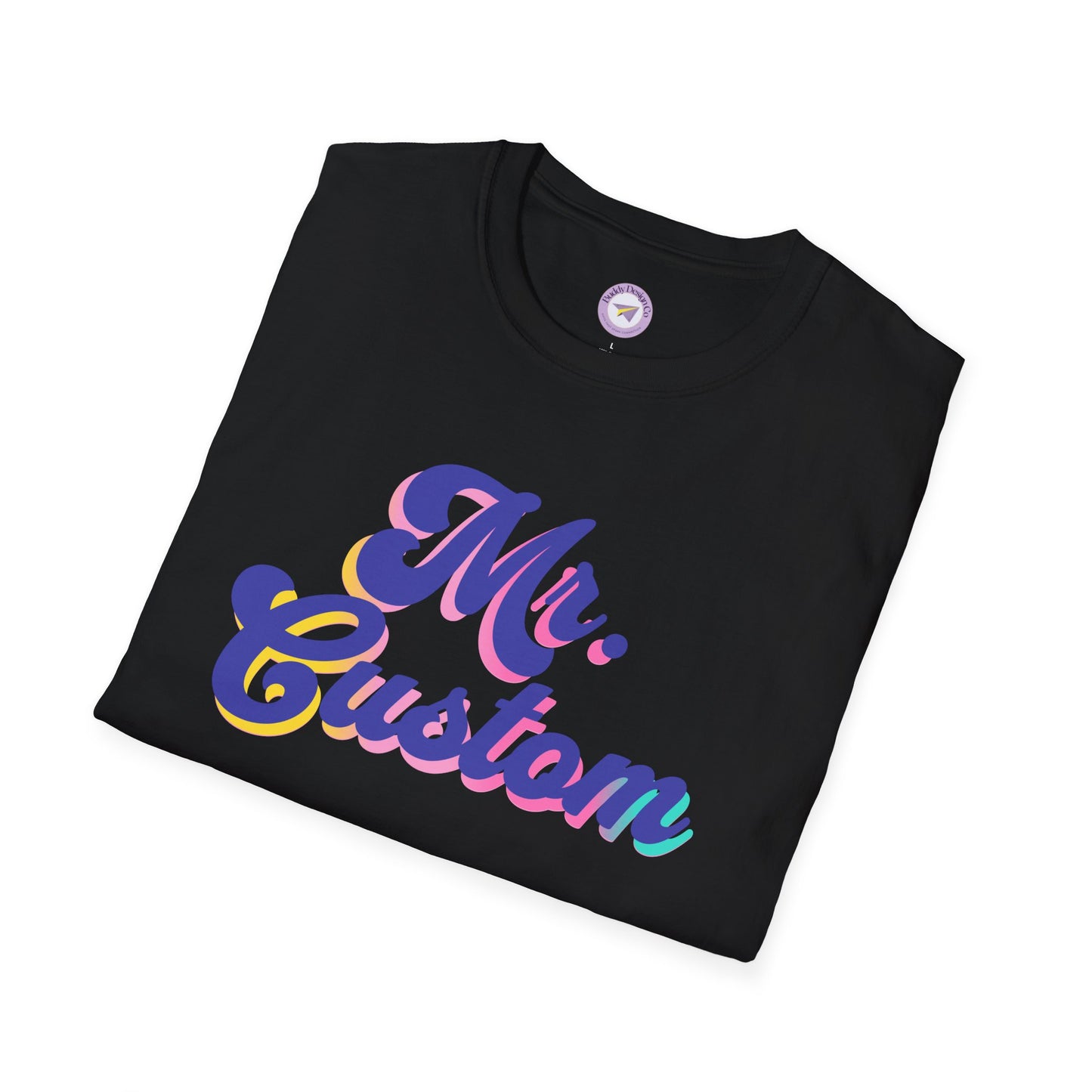 Purple & Rainbow Gradient Mr. Custom Tshirt | Teacher Gift | Coach Gift