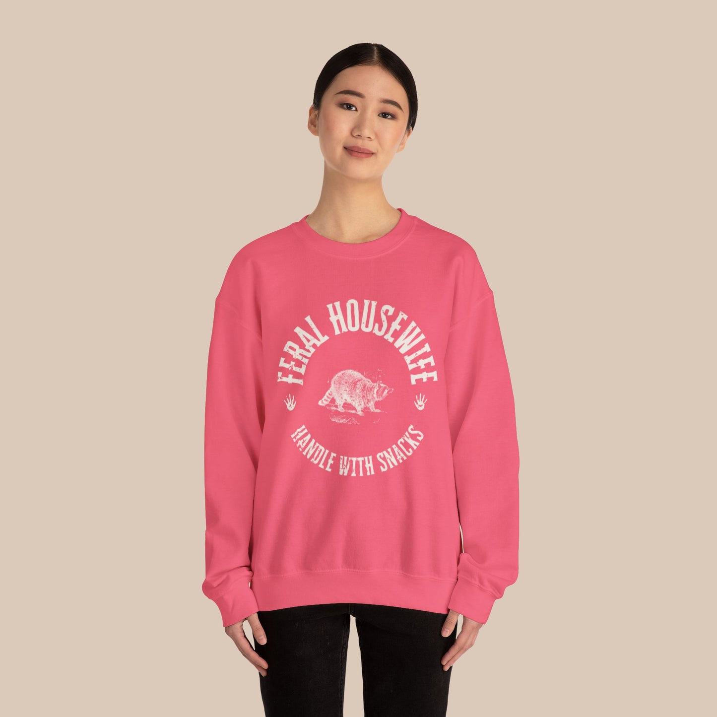 Feral Housewife Sweatshirt, Racoon Mom Gift, Midwest Mom Aestetic, Wife Sweatshirts, Gift for-her