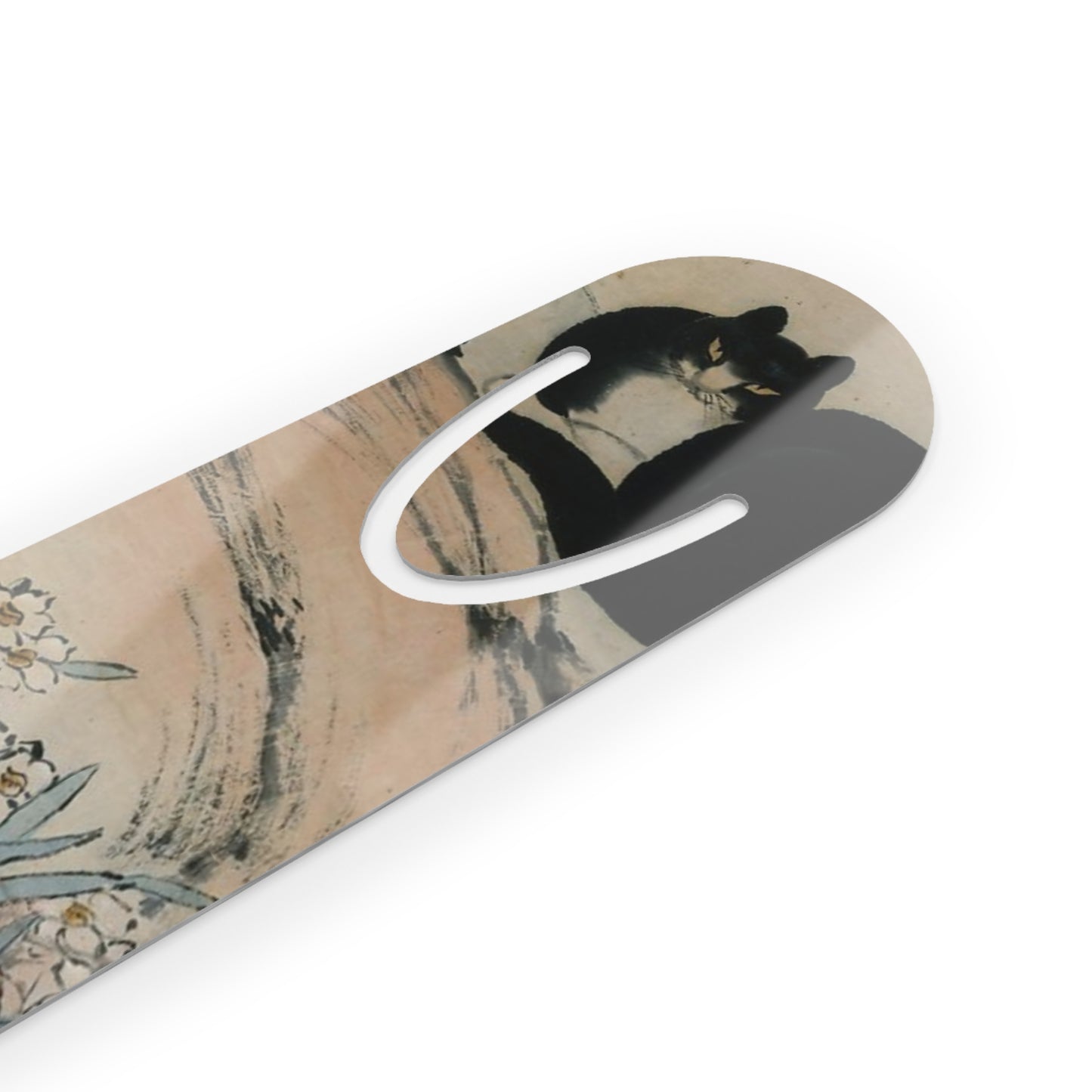 Copy of Metal Bookmark x Chinese Art Series| Black Cat & Narcissus Qing Dynasty Painting | Lunar New Year Good Luck Bookmark, Prosperity Gift