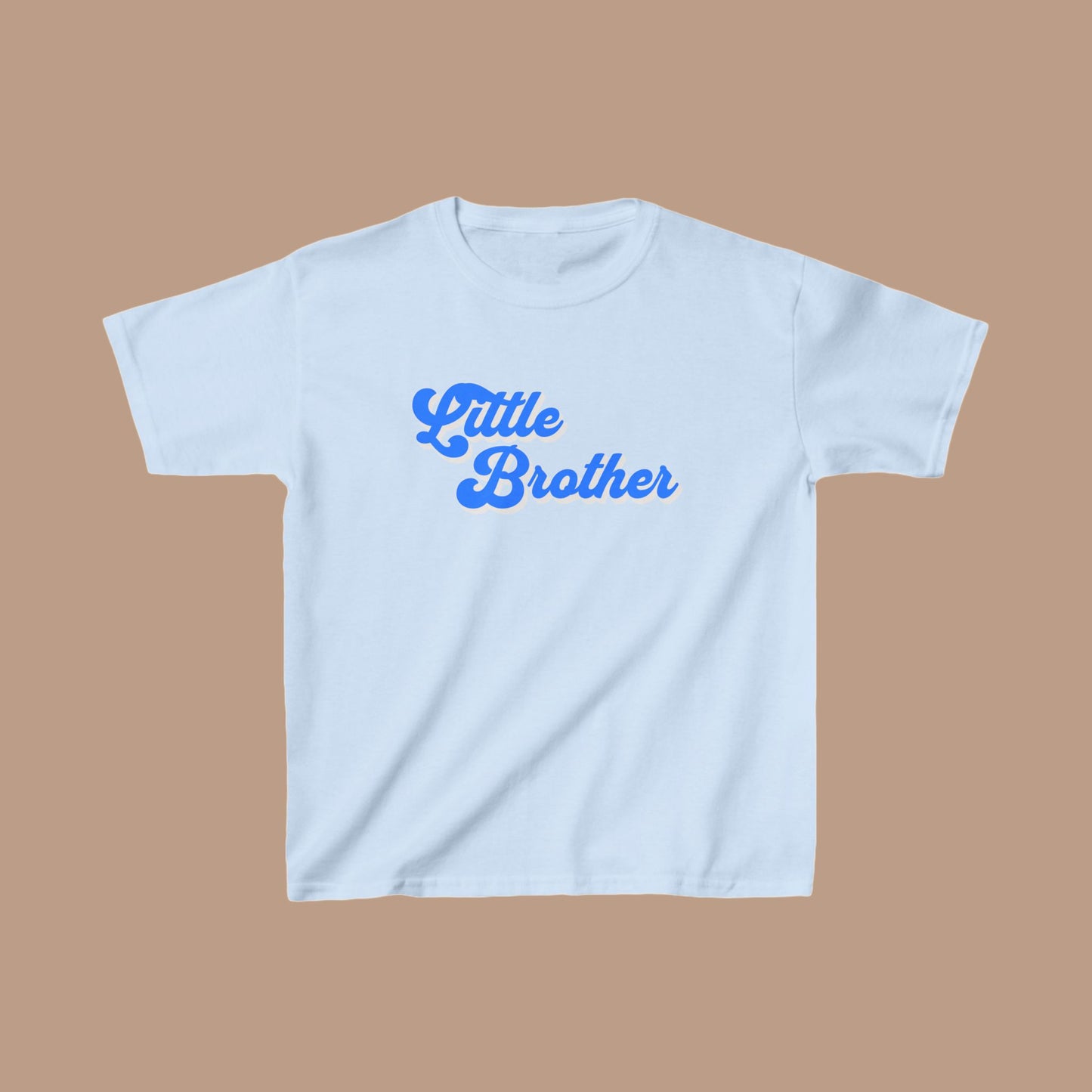 Retro "Little Brother" Tee | Little Boy T-shirt | Brother Shirt | Kid Shirt | Blue T-Shirt | Matching Sibling Shirts | Little Brother Gift