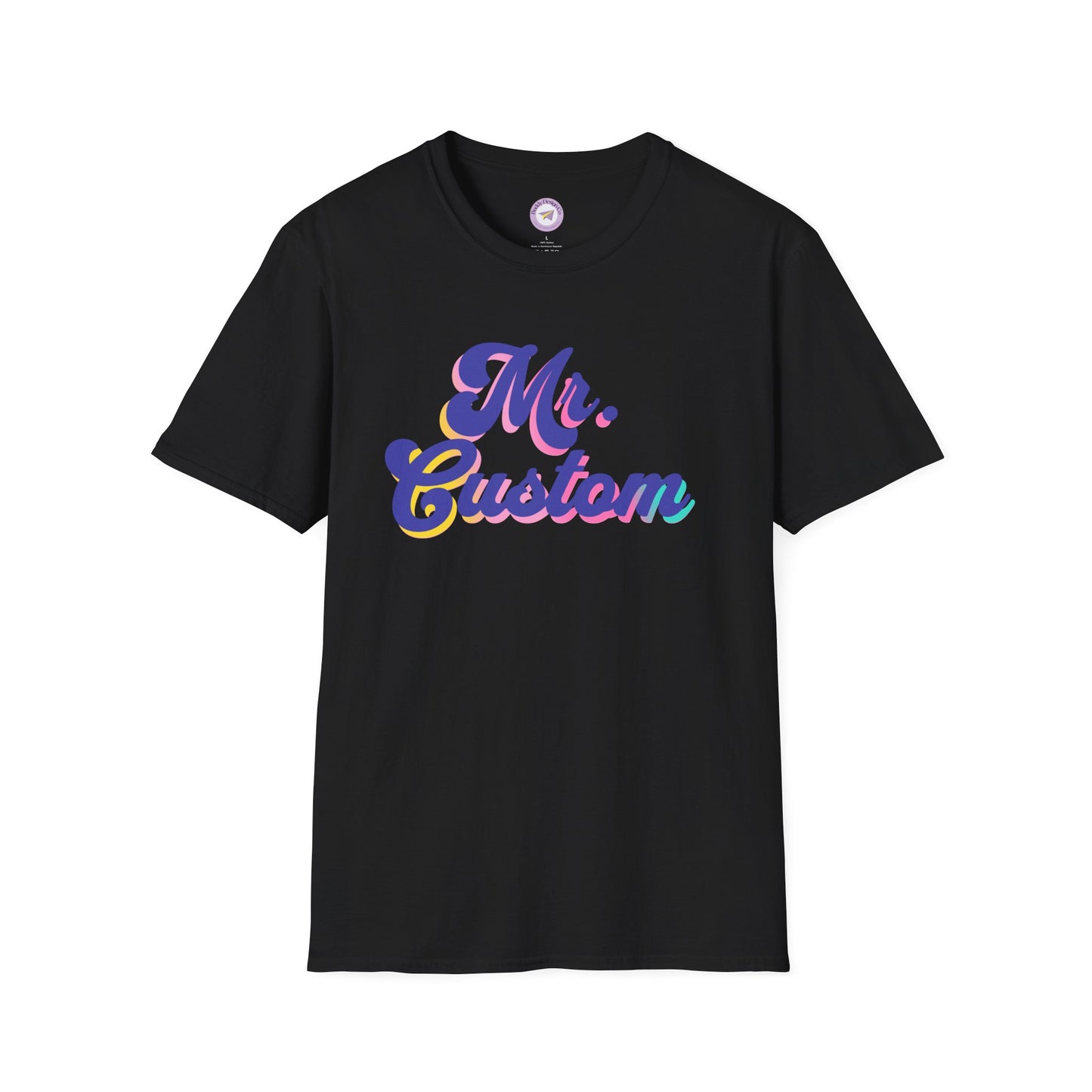 Purple & Rainbow Gradient Mr. Custom Tshirt | Teacher Gift | Coach Gift