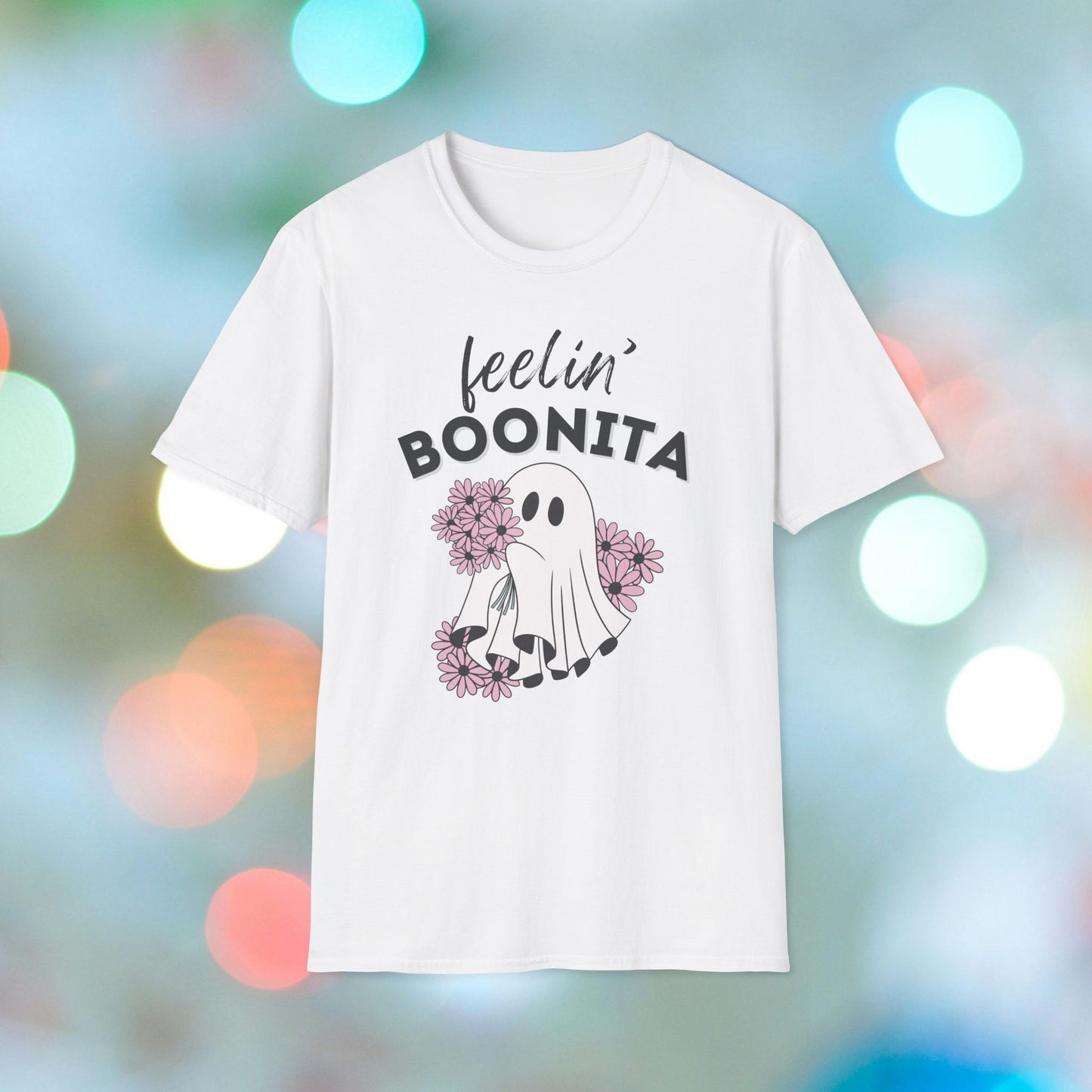 Feelin Boonita, Funny Ghost Shirt, Retro Ghost, Halloween, Softstyle T-Shirt, TikTok Meme Vibes, Unisex Halloween Tshirts, Halloween Outfit