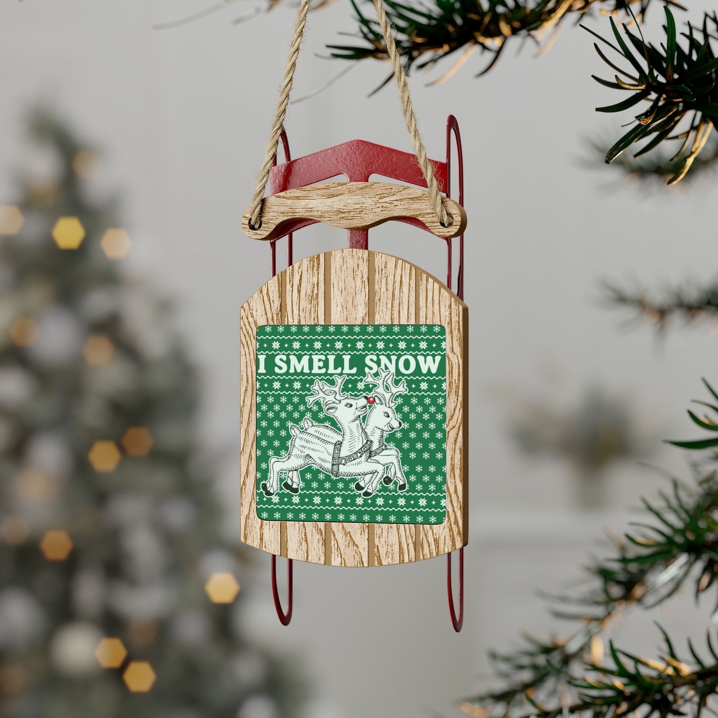 Novelty Gilmore Girls"I Smell Snow" Sled Ornament