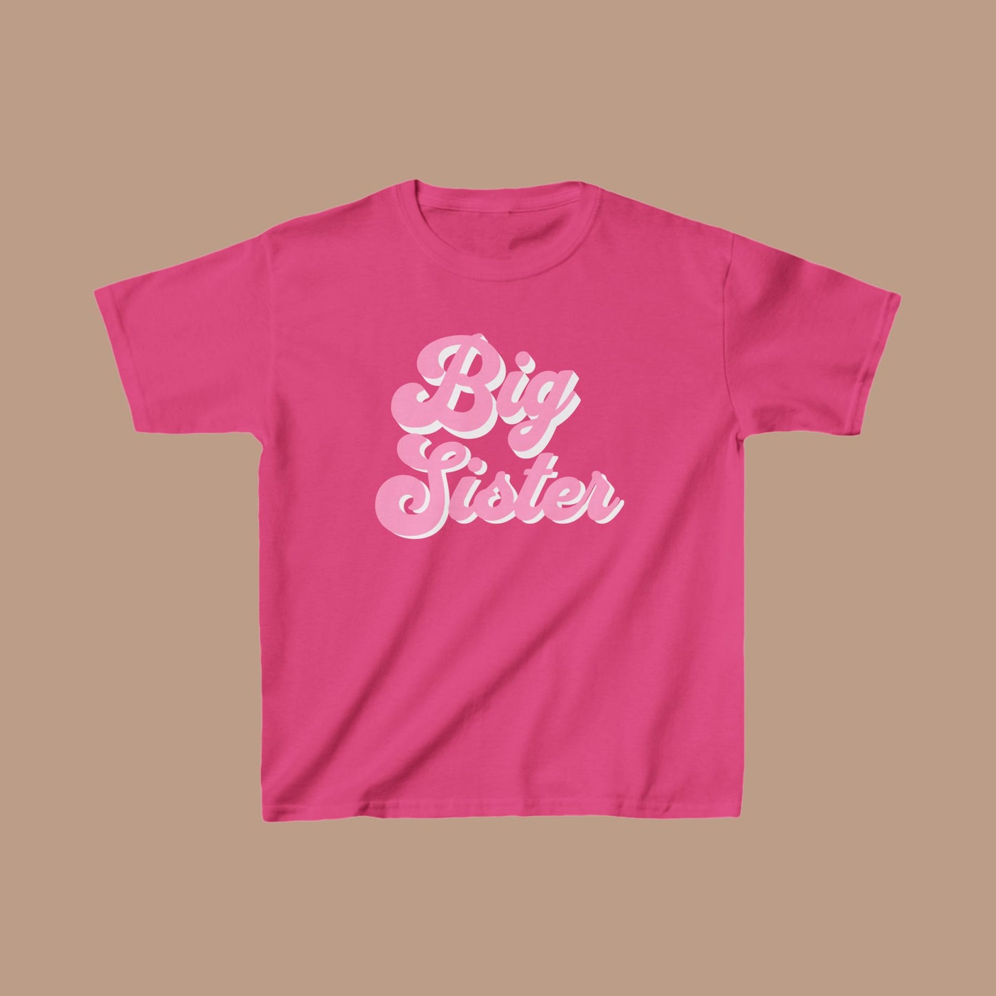 Big Sister Retro - Child Shirt| Little Girl Tshirt | Sister Shirt | Kid Shirt | Sister Shirts | Pink TShirt| Pregnancy Reveal| New Sibling