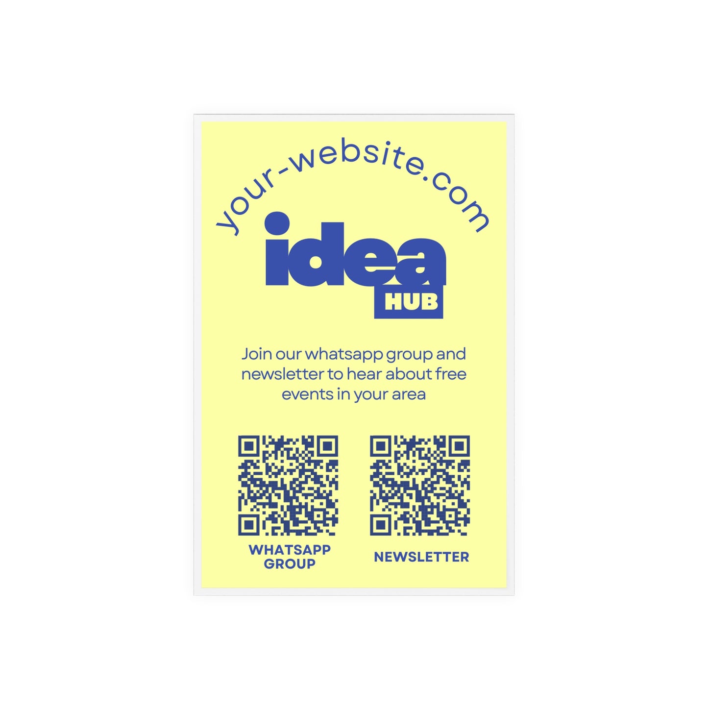 Personalized Business Acrylic Sign Stand | 2 QR Codes | Custom Design