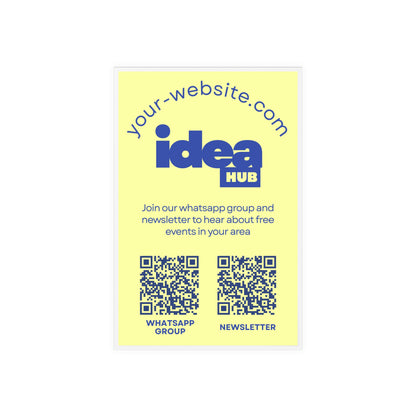 Personalized Business Acrylic Sign Stand | 2 QR Codes | Custom Design