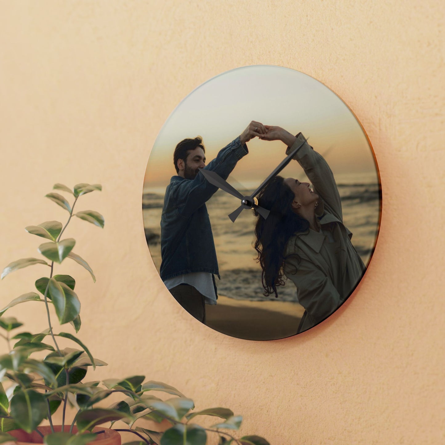 Personalized Photo Acrylic Wall Clock – Custom Picture Clock