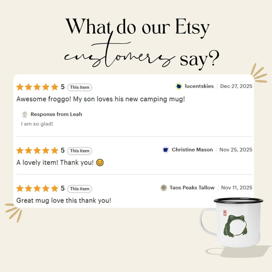 Unimpressed Frog Enamel Camp Mug | 12 oz