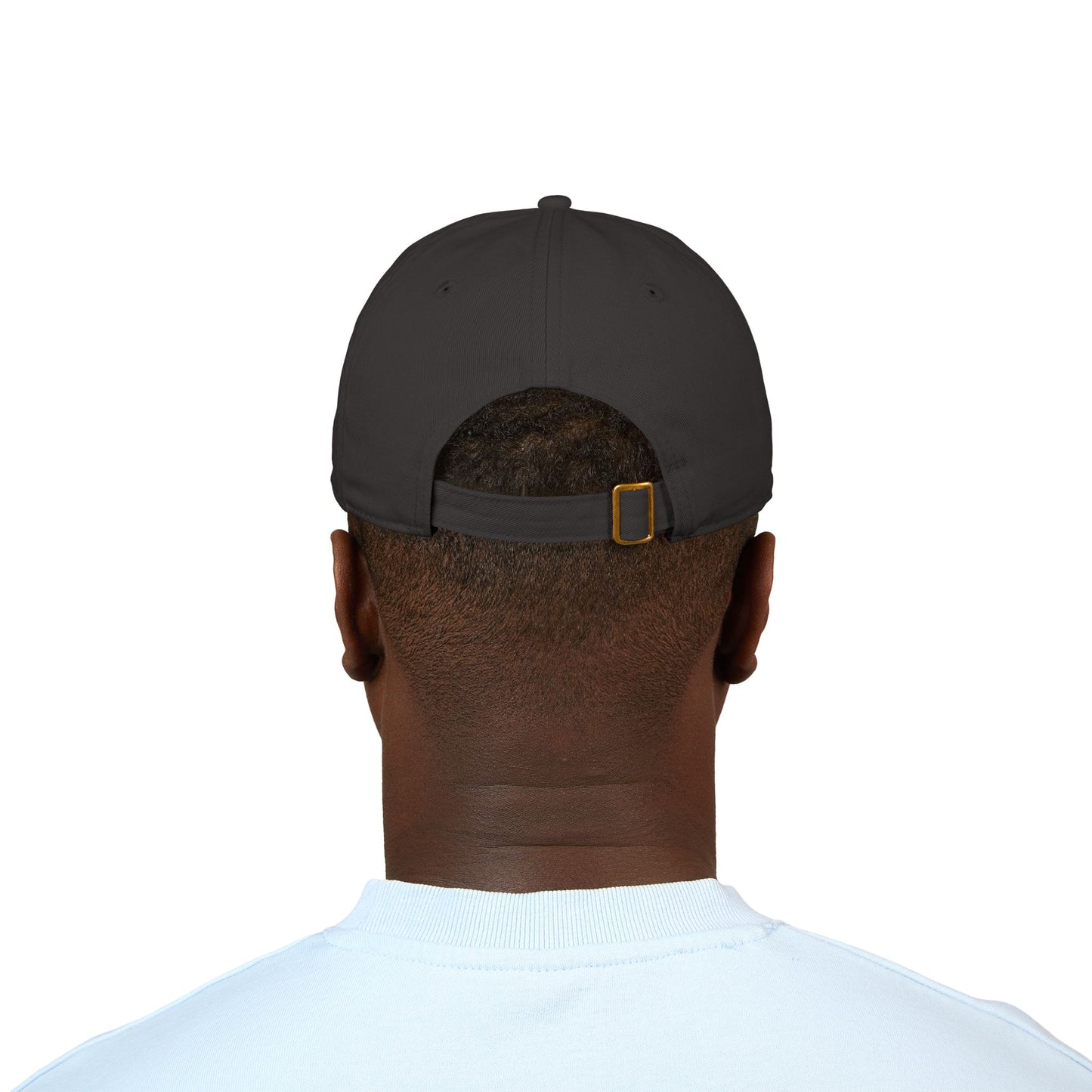 "Maybe Coffee Will Help" Embroidered Organic Baseball Cap | Yellow on Dark Versions