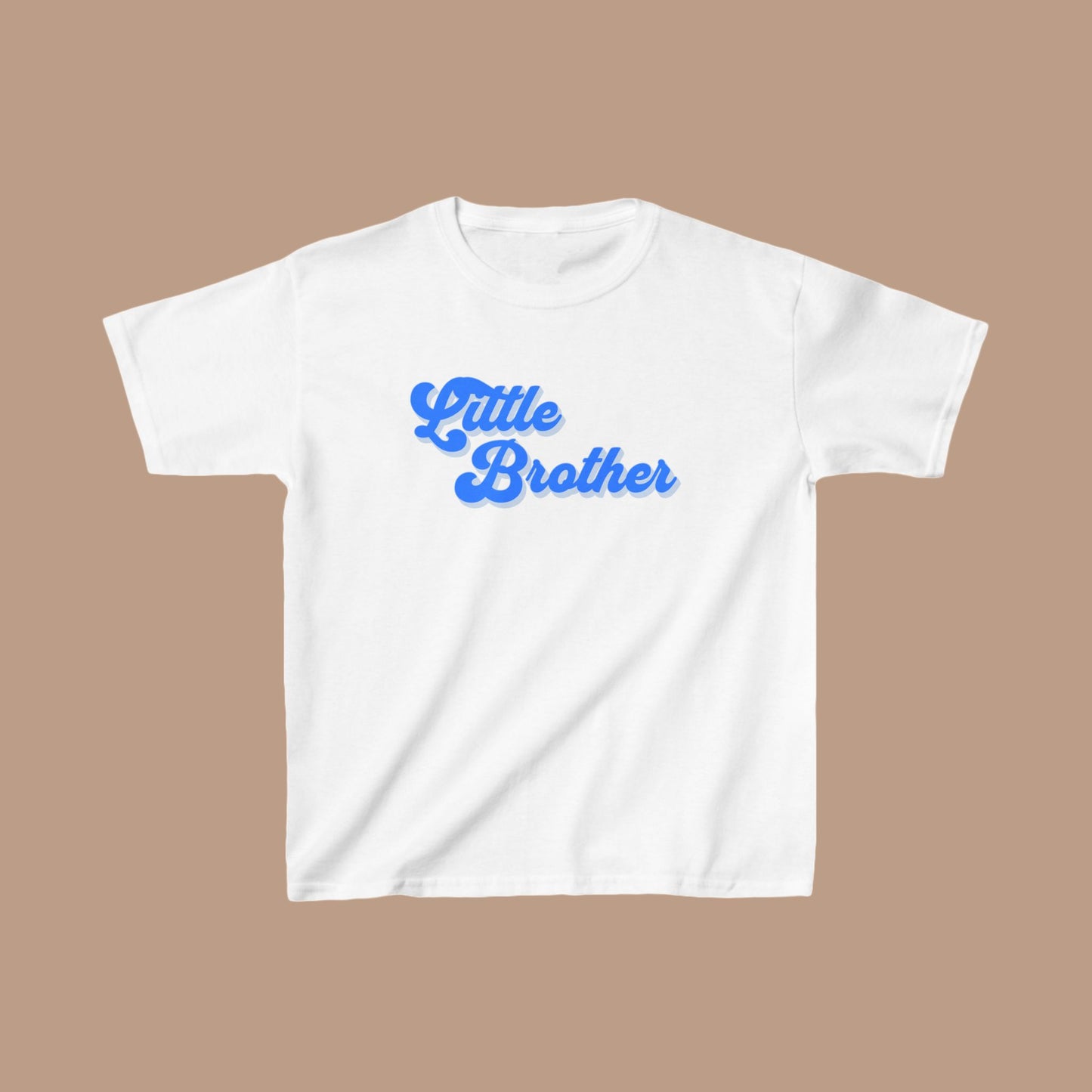 Retro "Little Brother" Tee | Little Boy T-shirt | Brother Shirt | Kid Shirt | Blue T-Shirt | Matching Sibling Shirts | Little Brother Gift