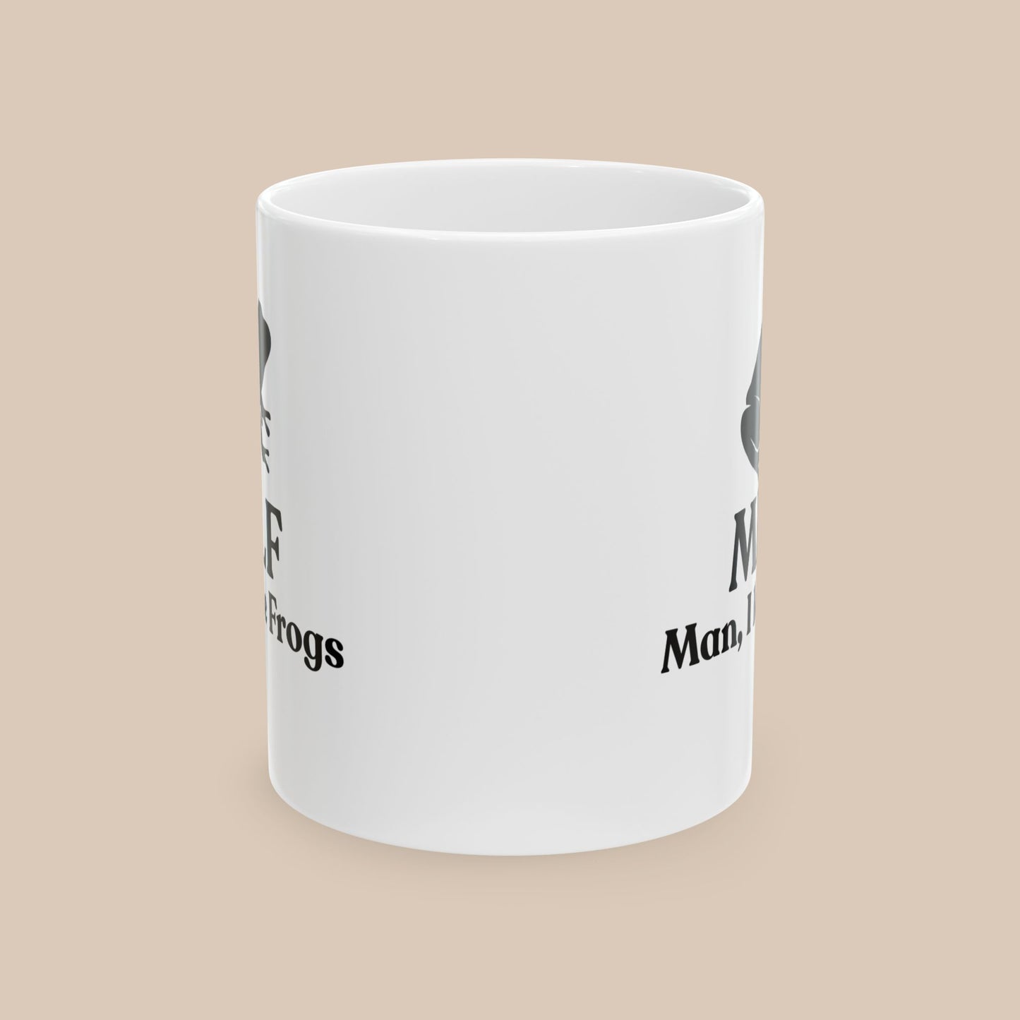 MILF Man I Love Frogs Mug | Funny Frog Lover Coffee Cup | Meme Humor Gift |Sarcastic Novelty Mug |Gift for Him or Her | Cute Amphibian Joke