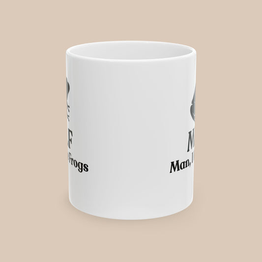 MILF Man I Love Frogs Mug | Funny Frog Lover Coffee Cup | Meme Humor Gift |Sarcastic Novelty Mug |Gift for Him or Her | Cute Amphibian Joke