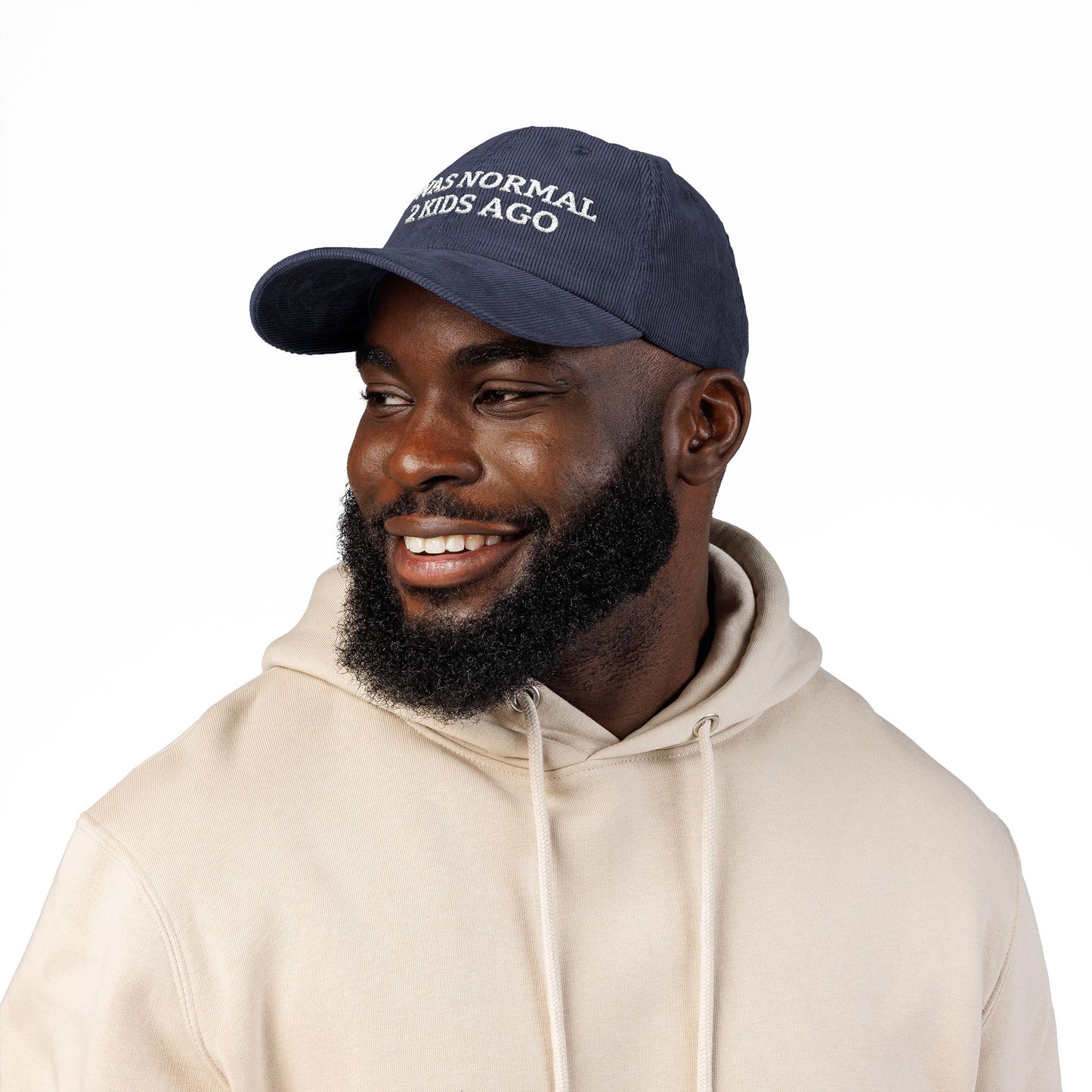 "I Was Normal 2 Kids Ago" Embroidered Corduroy Cap