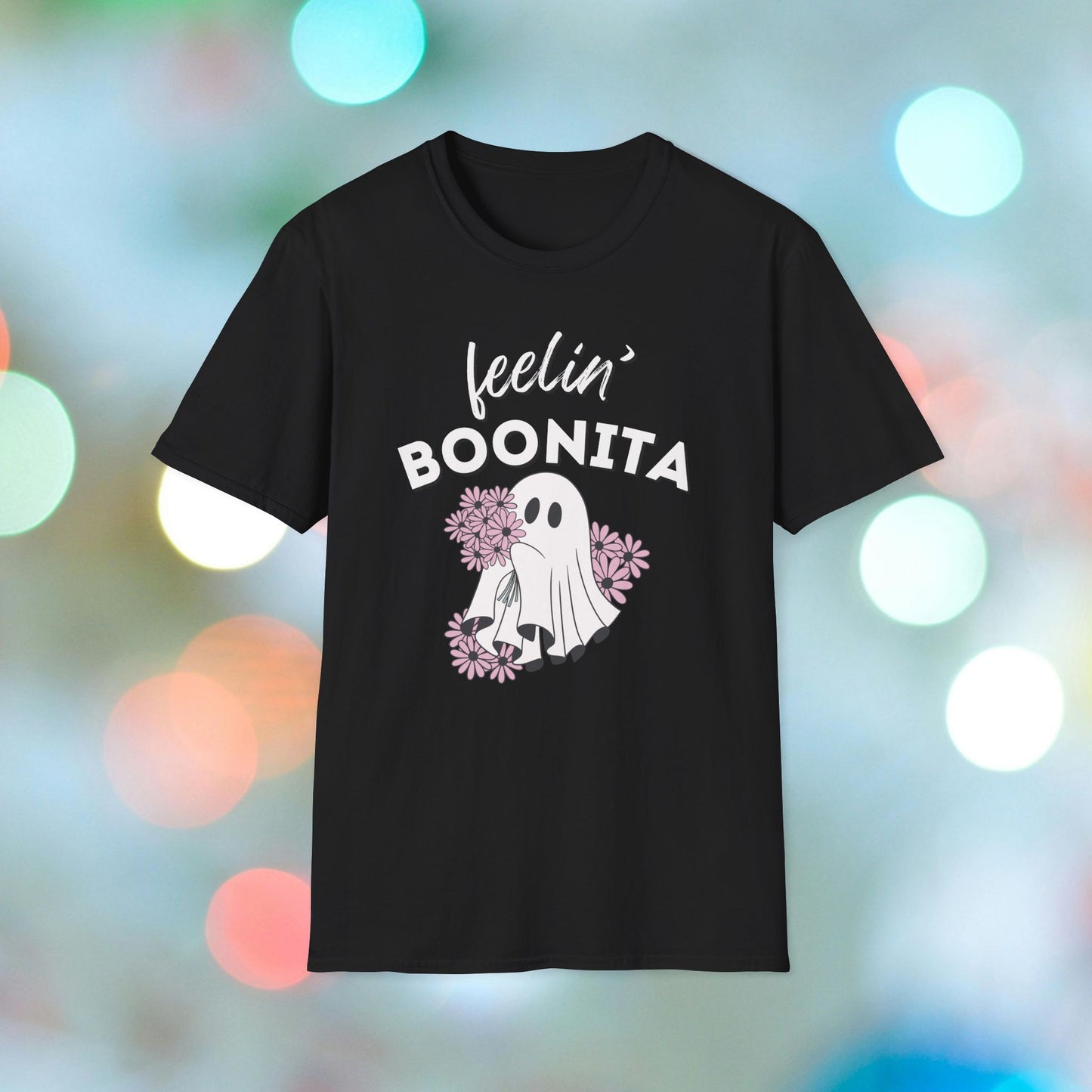 Feelin Boonita, Funny Ghost Shirt, Retro Ghost, Halloween, Softstyle T-Shirt, TikTok Meme Vibes, Unisex Halloween Tshirts, Halloween Outfit