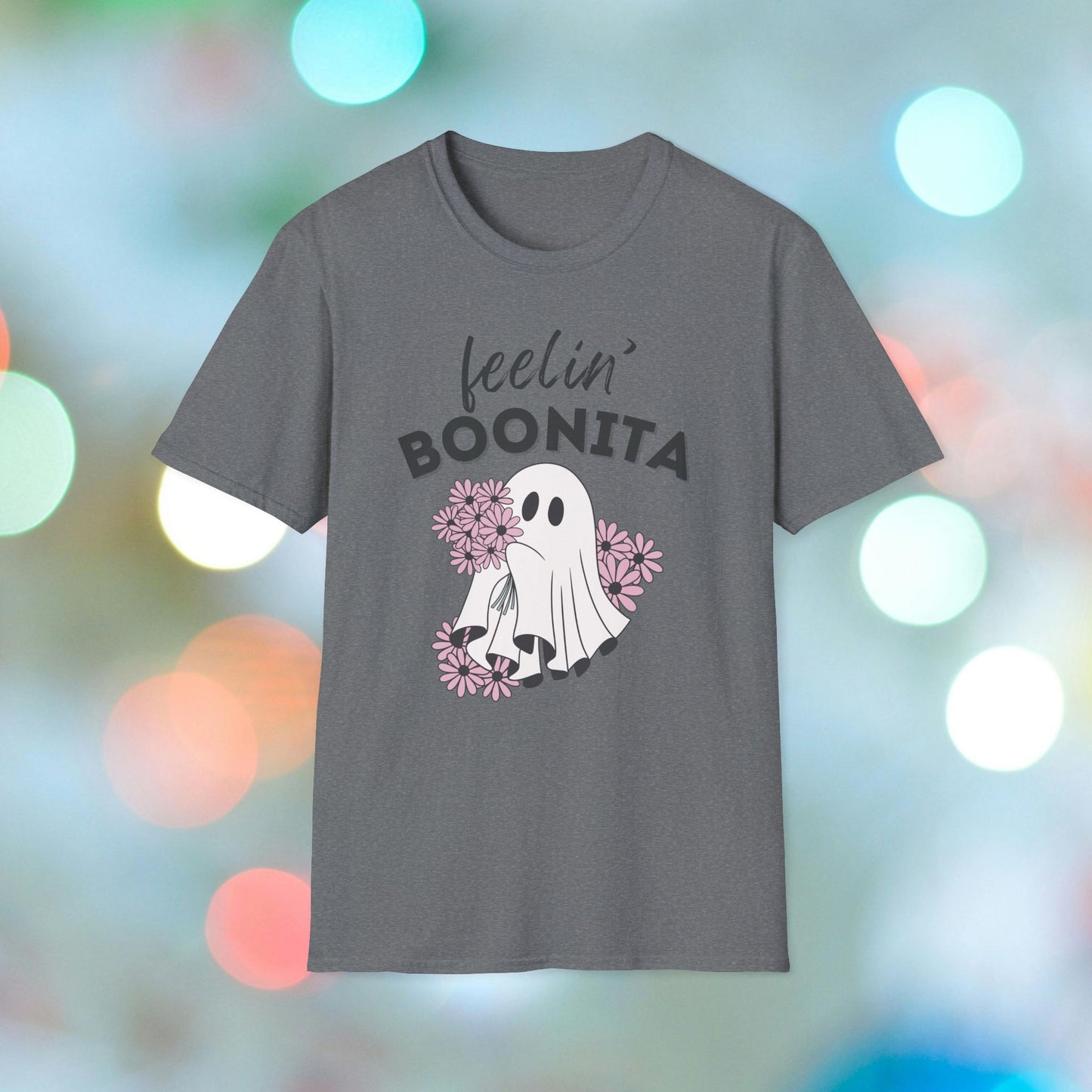 Feelin Boonita, Funny Ghost Shirt, Retro Ghost, Halloween, Softstyle T-Shirt, TikTok Meme Vibes, Unisex Halloween Tshirts, Halloween Outfit