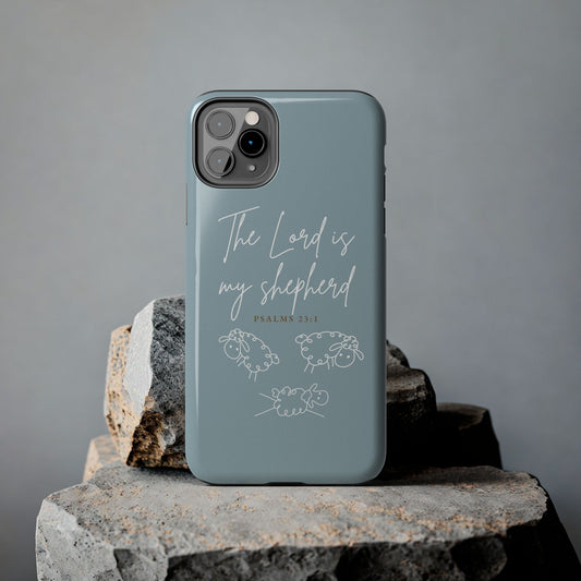 The Lord is my Shepherd, Christian Tough Phone Case, Bible Hard iPhone 16, Samsung S24 Phone Cover, Phone Cover, Gift for her, Faith