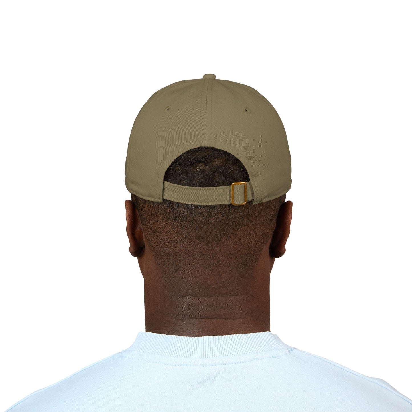 "Maybe Coffee Will Help" Embroidered Organic Baseball Cap | Navy Text