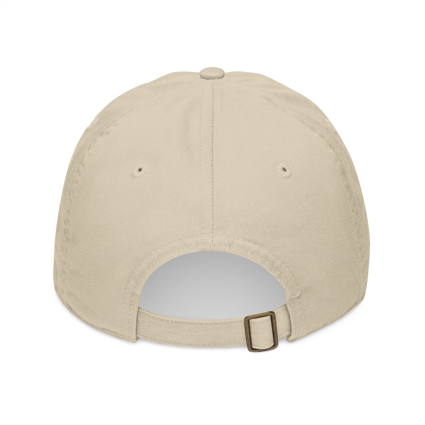 "Maybe Coffee Will Help" Embroidered Organic Baseball Cap | Navy Text