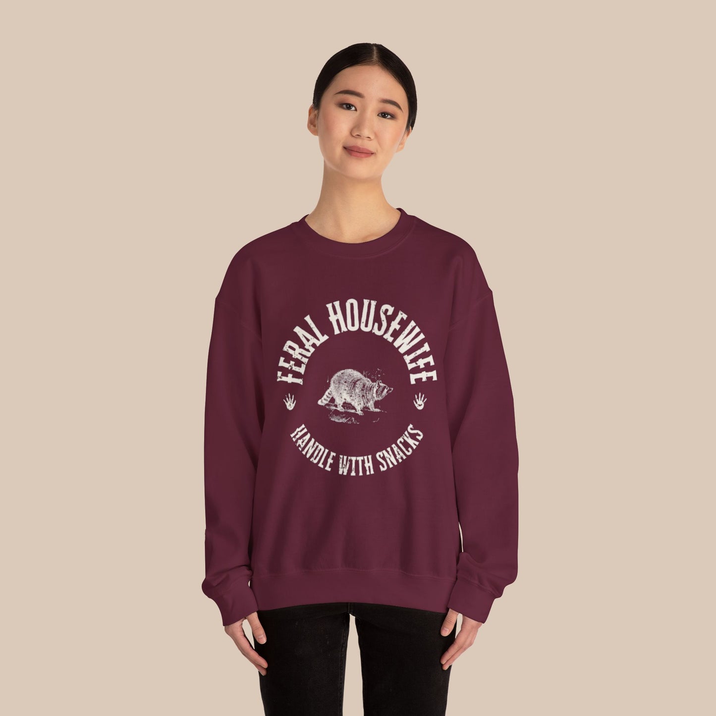 Feral Housewife Sweatshirt, Racoon Mom Gift, Midwest Mom Aestetic, Wife Sweatshirts, Gift for-her