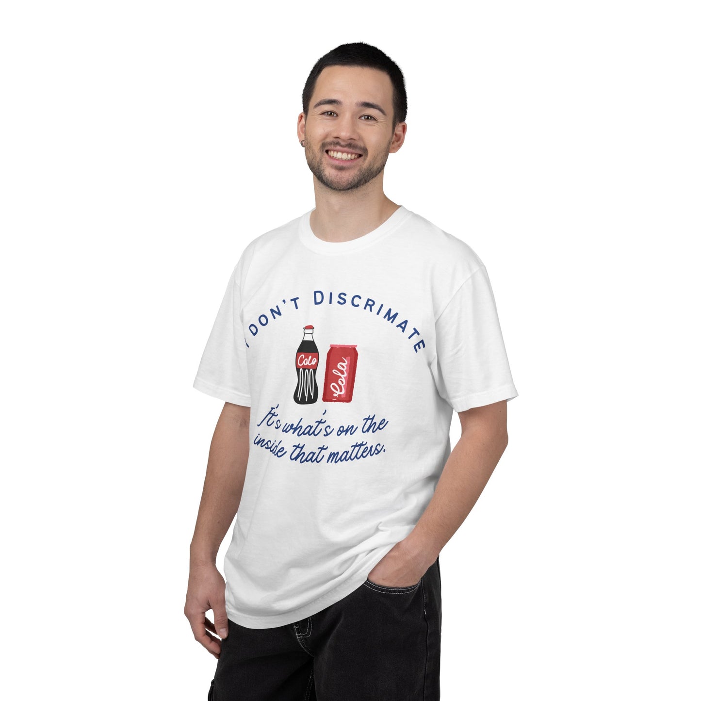 I Don't Discriminate It's What's on the Inside That Matters, TikTok Coke Shirt, Soda Lover Gift, Retro Comfort Colors, Trendy Tee