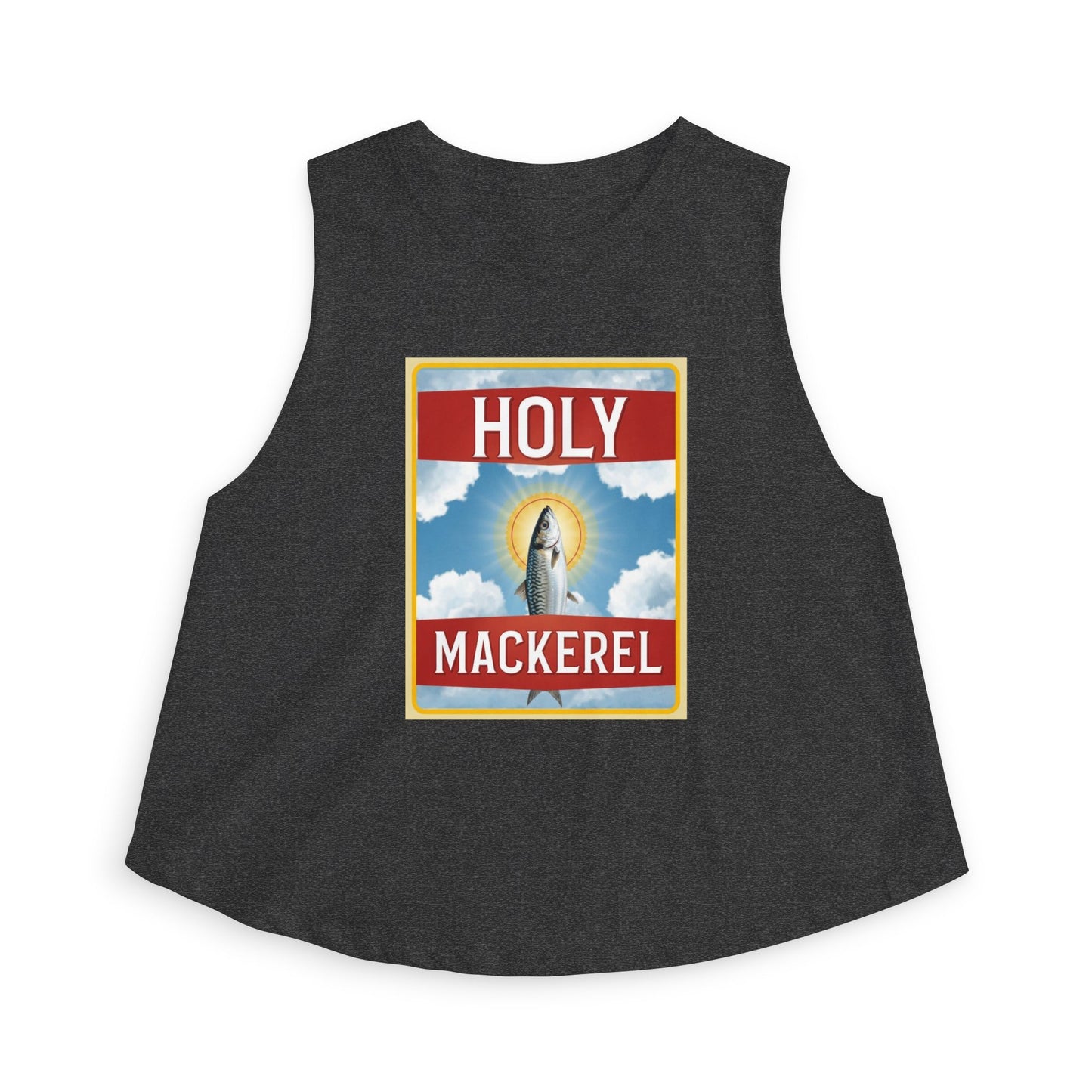 Holy Mackerel Graphic Crop Top — Playful Fish Pun Tee