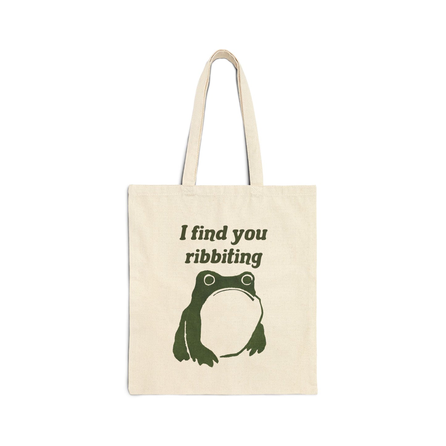 I Find You Ribbiting Frog Tote Bag | Wabi Sabi Illustration, Matsumoto Hoji Style