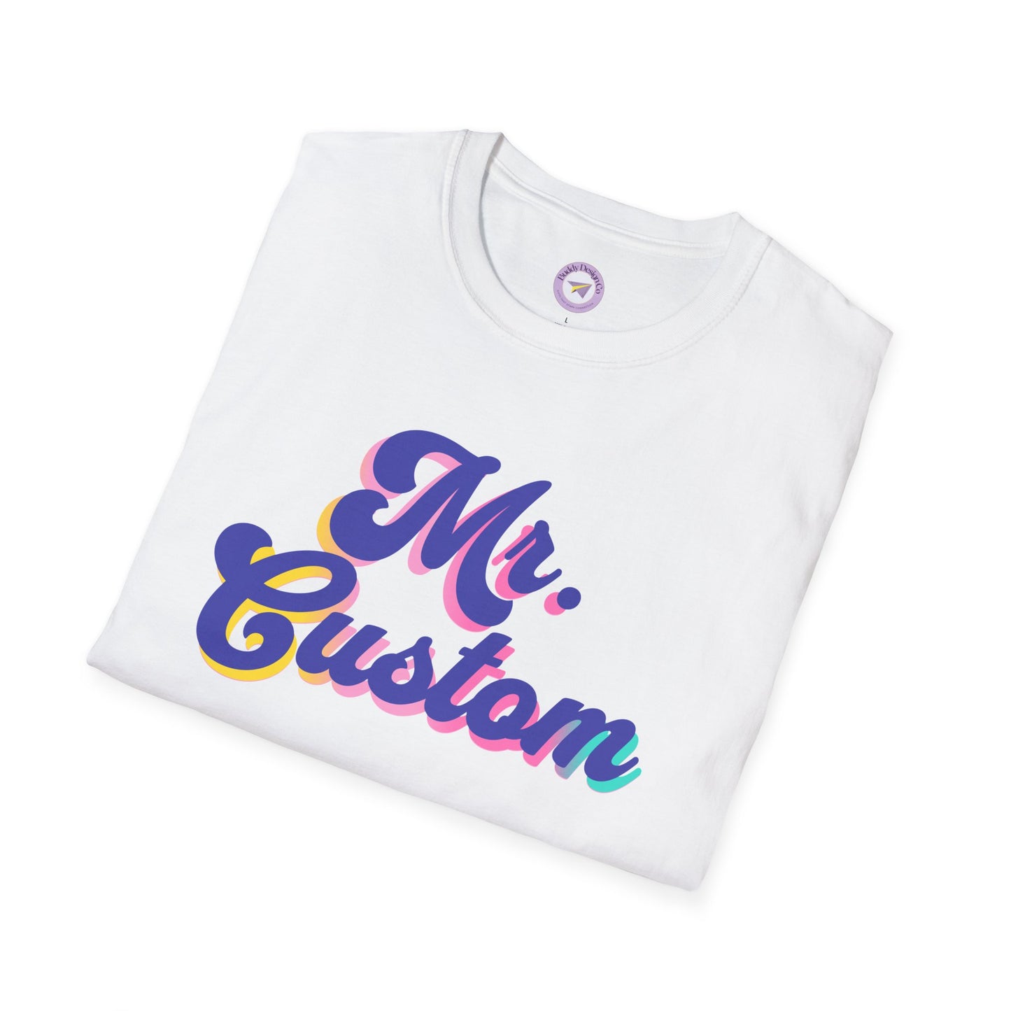 Purple & Rainbow Gradient Mr. Custom Tshirt | Teacher Gift | Coach Gift