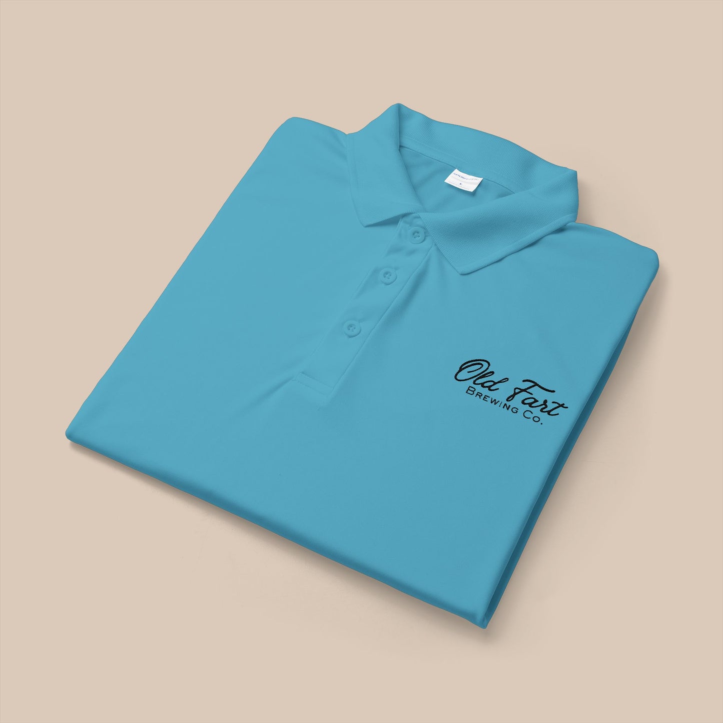 Embroidered "Old Fart Brewing Co." Polo Shirt| Funny Retirement Gift |Dad gift| grandpa Gift |Birthday Gift | Fart Joke | Coach Gift | Polo