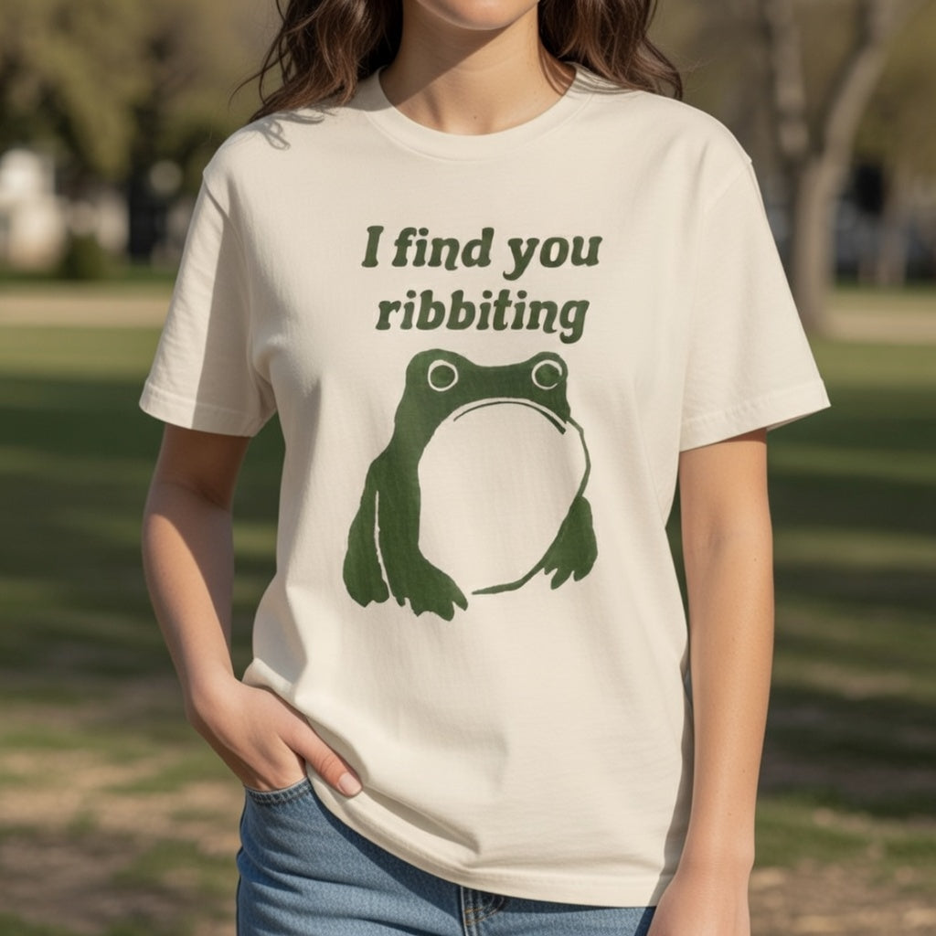 I Find You Ribbiting Matsumoto Hoji Frog Unisex Heavy Cotton T-Shirt